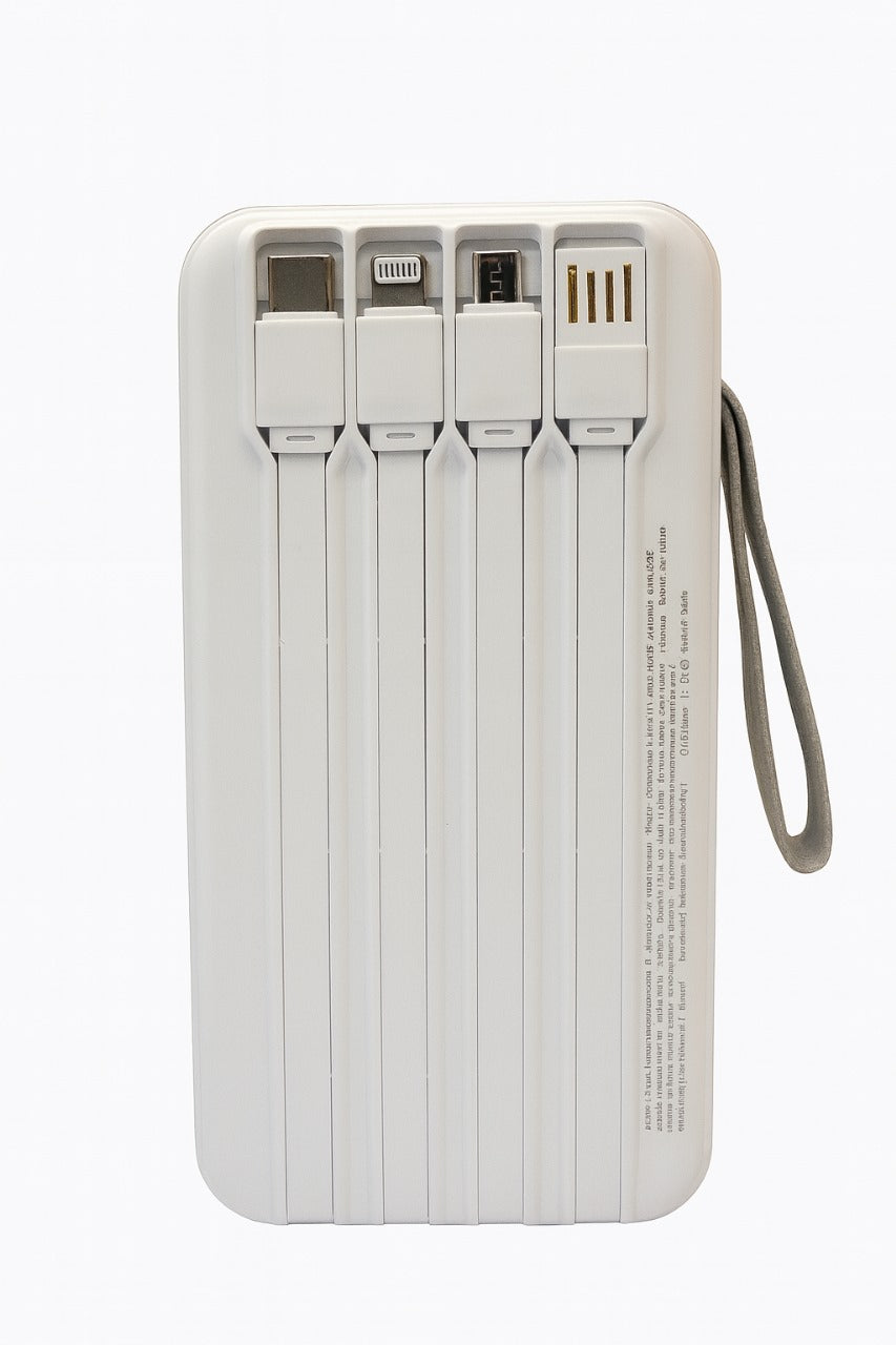 30000mAh 45W Super Fast Charging Power Bank | Built-in Cables | LED Display | Type-C, Lightning & Micro Compatible