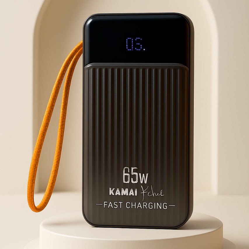 30000mAh | 65W Fast Charging Power Bank High Capacity | Type-C & Lightning Output | LED Display | Portable Charger with Safety Protection