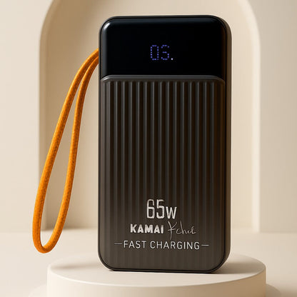 30000mAh | 65W Fast Charging Power Bank High Capacity | Type-C & Lightning Output | LED Display | Portable Charger with Safety Protection