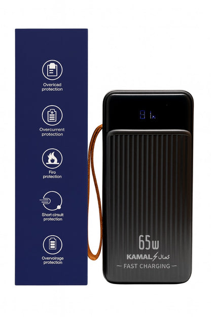 30000mAh | 65W Fast Charging Power Bank High Capacity | Type-C & Lightning Output | LED Display | Portable Charger with Safety Protection