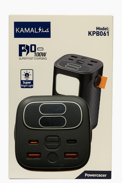 60000mAh 100W PD Super Fast Charging Power Bank – Dual USB & Type-C Output | Built-in LED Light | Made in Dubai