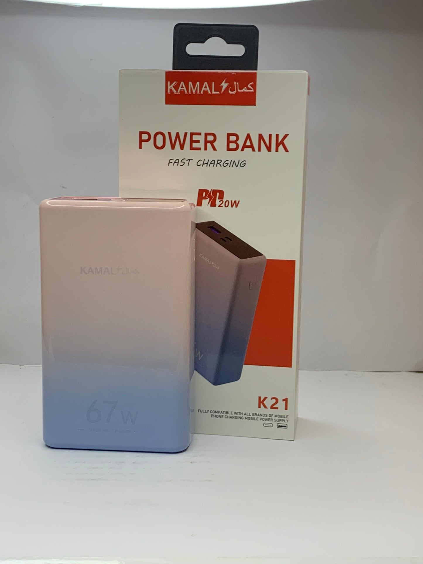 KAMAL K21 Power Bank 20000mAh | 67W Super Fast Charging | PD 20W | Long-Lasting Battery Backup