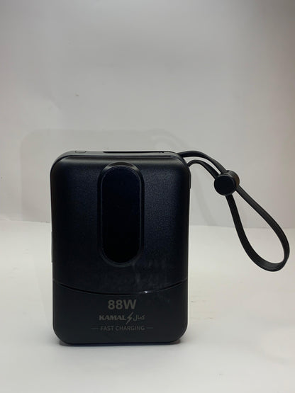 KAMAL 88W Fast Charging Power Bank 20000mAh – Type-C & Lightning, Digital Display, High-Quality Battery